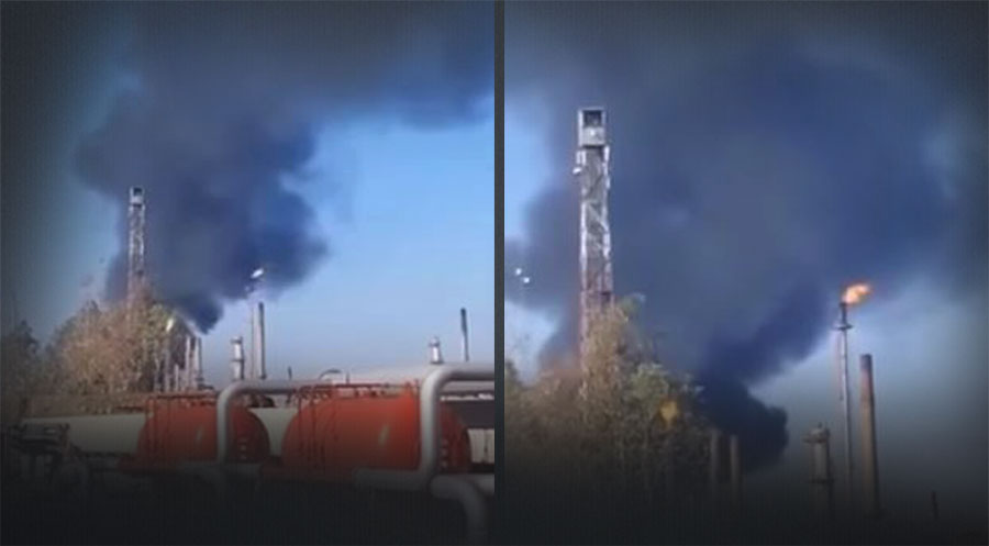 حريق بمصفاة نفط في أربيل