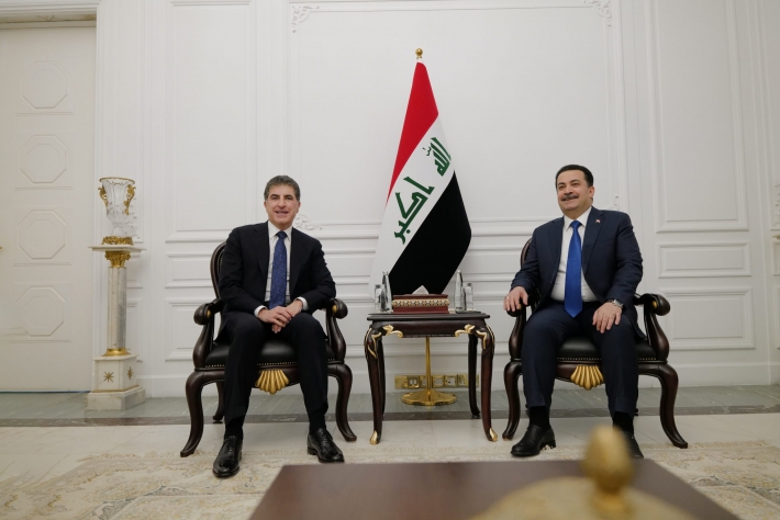 نيجيرفان بارزاني يجتمع مع رئيس الوزراء الاتّحادي ويشارك في اجتماع تحالف إدارة الدولة ببغداد