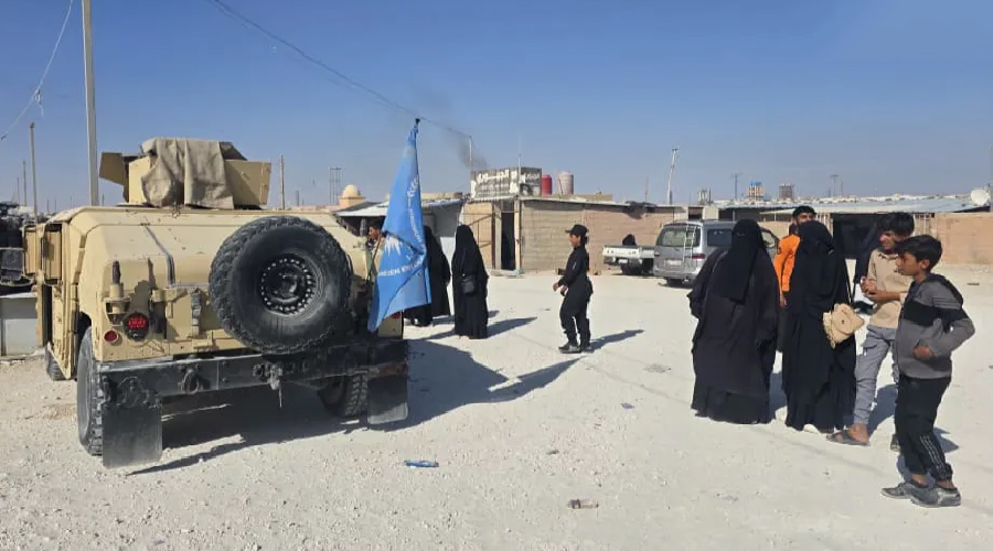 إحباط محاولة فرار 18 امرأة وطفلاً من عوائل تنظيم داعش في مخيم الهول