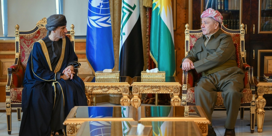 الممثل الخاص للأمين العام للأمم المتّحدة في العراق يشكر الزعيم والمرجع الكوردي مسعود بارزاني