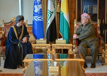 الممثل الخاص للأمين العام للأمم المتّحدة في العراق يشكر الزعيم والمرجع الكوردي مسعود بارزاني