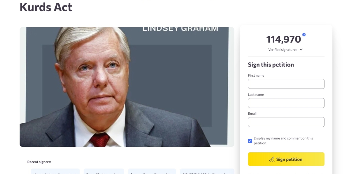 كيف تدعم مشروع قانون ليندسي غراهام لحماية الشعب الكوردي!