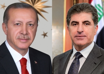 رئيس إقليم كوردستان يتلقّى اتصالاً هاتفياً من رئيس تركيا