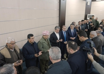 خلال مشاركته مجلس عزاء الشهيد "ولات"... مسرور بارزاني يدين بأشد العبارات الهجمات السافرة على إقليم كوردستان...