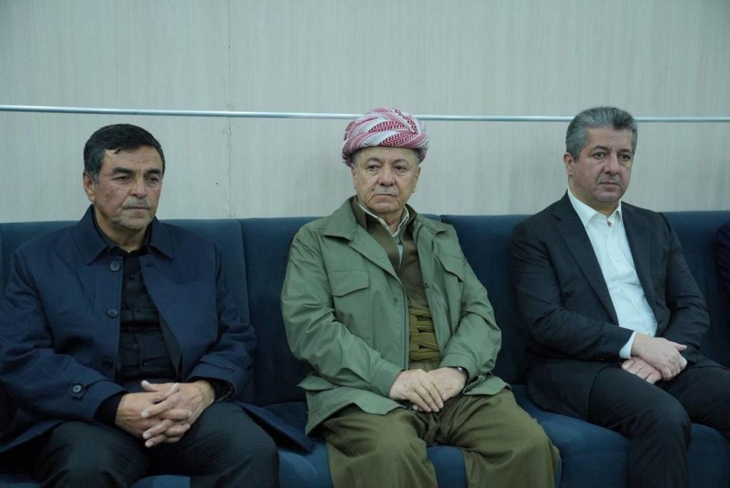 خلال مشاركته مجلس عزاء الشهيد "ولات"... مسرور بارزاني يدين بأشد العبارات الهجمات السافرة على إقليم كوردستان...