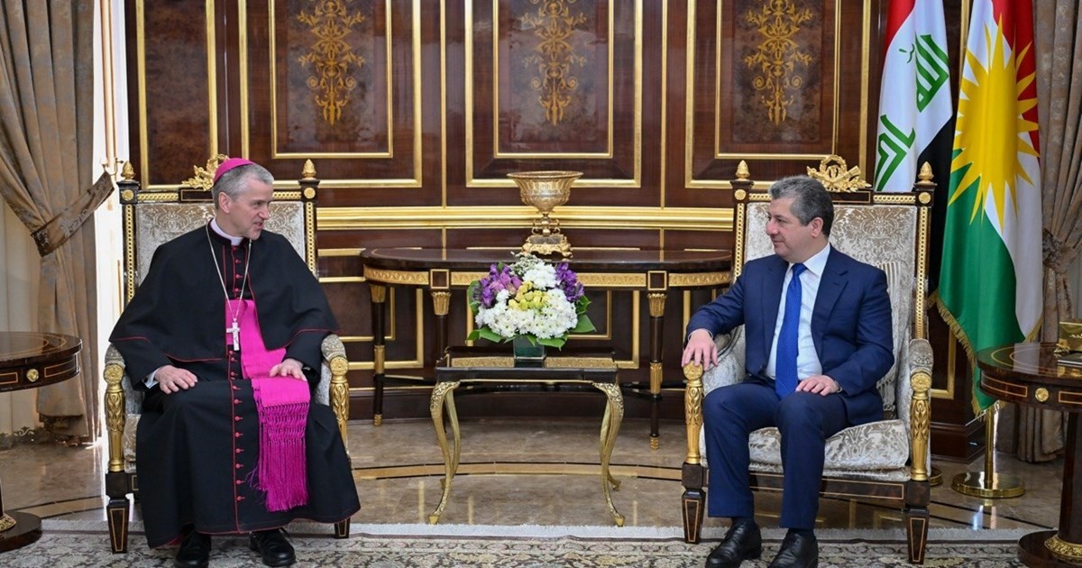 السفير البابوي لدى العراق لـ مسرور بارزاني: كوردستان تتبوأ مكانة خاصة في قلب قداسة البابا
