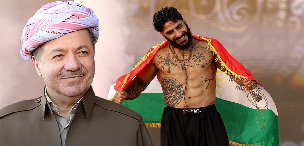 بارزاني يهنئ البطل الكوردي الشاب نامو فاضل بعد إنجازه العالمي وفوزه الكبير في أمريكا
