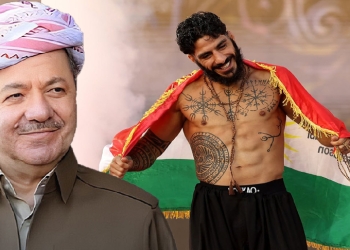 بارزاني يهنئ البطل الكوردي الشاب نامو فاضل بعد إنجازه العالمي وفوزه الكبير في أمريكا