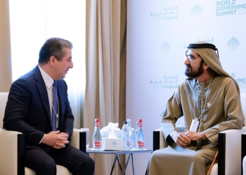 محمد بن راشد آل مكتوم يعزّي مسرور بارزاني...