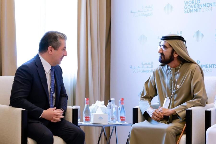 محمد بن راشد آل مكتوم يعزّي مسرور بارزاني...