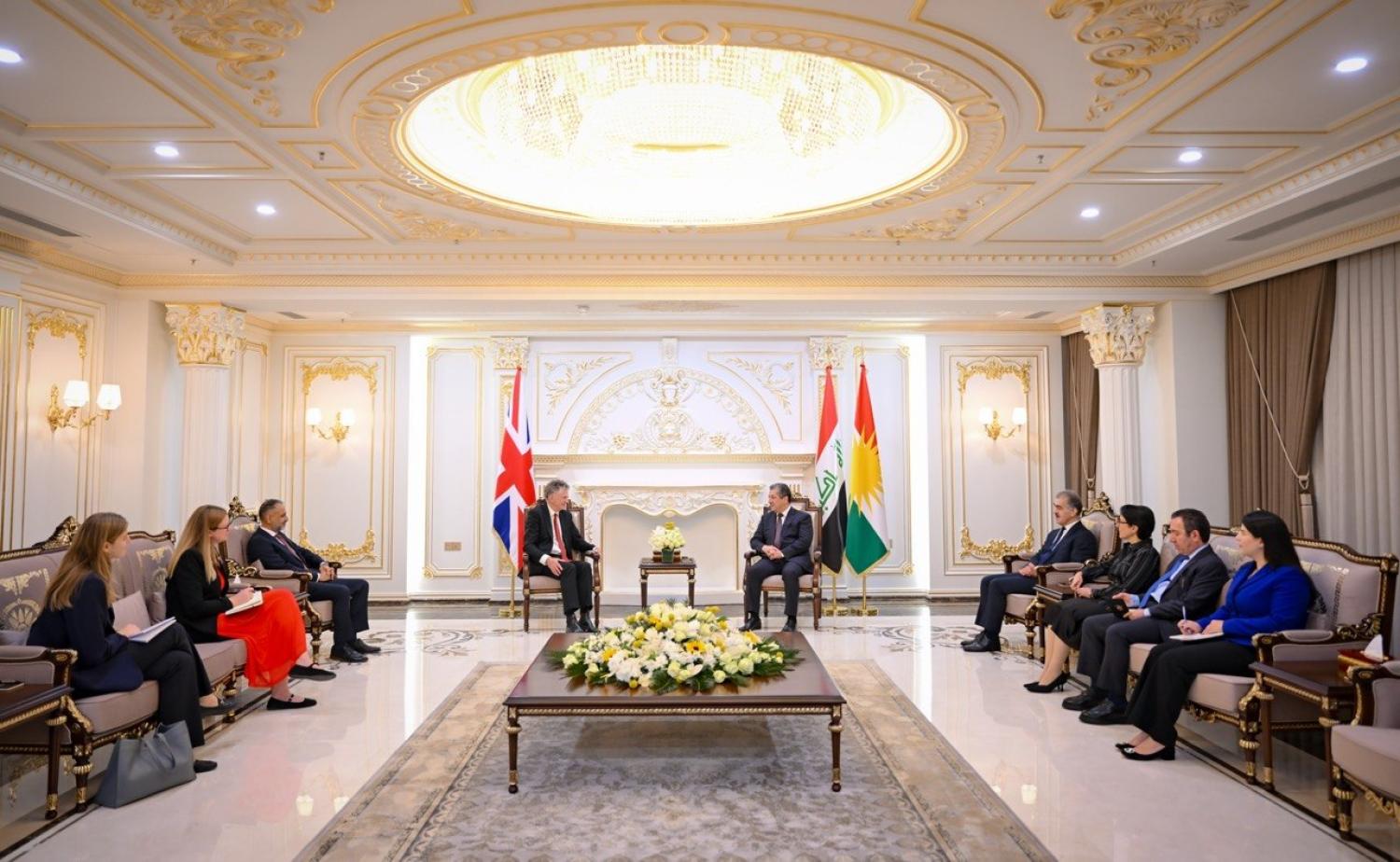 رئيس حكومة كوردستان يستقبل مستشار الأمن القومي البريطاني