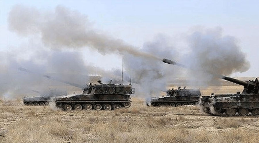 ارتش ترکیه و شبه نظامیان اشغالگر روستاهای اطراف عفرین و منبج را گلوله باران کردند