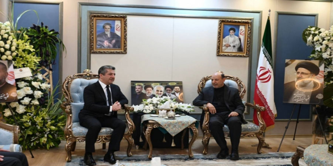 نخست‌وزیر اقلیم کوردستان در مراسم ترحیم رئیس‌جمهوری ایران شرکت کرد