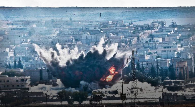 بارەگەھێن ھێزێن ئیرانی یێن ل سووریێ ھاتنە بۆمبەباران کرن