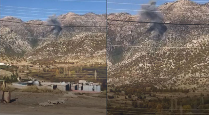 باله‌فرێن تركیێ په‌كه‌كێ ل شكه‌فتێن چیچكا بۆردۆمان كر