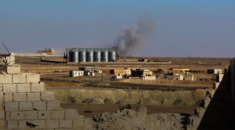 تركیێ دهردوورا عهین عیسا تۆپباران دكه