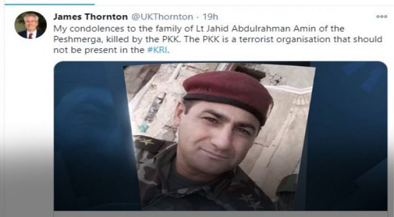 کۆنسۆلێ گشتی یێ بریتانیا: دڤێف پەکەکە ژ ھەرێما کوردستانێ دەرکەڤیت