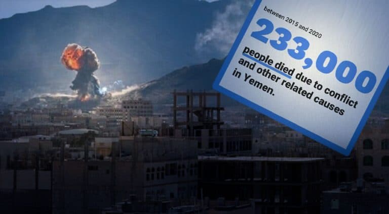 نه‌ته‌وه‌یێن یه‌كبوویی: جه‌نگا یه‌مه‌نێ 233 هه‌زار كه‌س كوشتنه‌