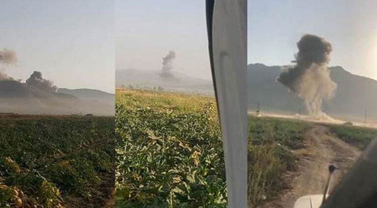 دەردۆرا 8 گوندێن سلێمانیێ ھاتن بۆمبەبارانکرن