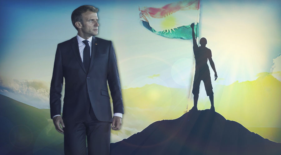 جڤینا ماكرۆن یا ل گه‌ل بارزانی ژ بۆی رێزگرتنا‌ ل پێشمه‌رگه‌هانه‌‌