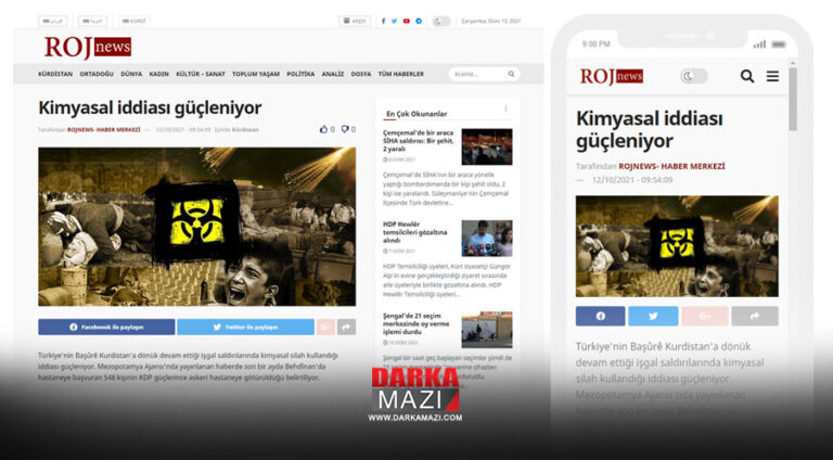 مەدیایا پەکەکێ: ل دوھۆکێ 544 کەس ب چەکێ کیمیایی بریندار بوون و ڤەشارتی دهێنە دەرمانکرن