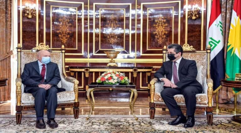 سەرۆکوەزیر مەسروور بارزانی پێشوازی ل دۆستێ گەلێ کورد ئیسماعیل بێشیکچی کر