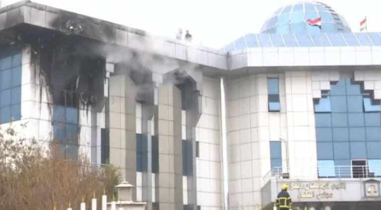 ئاگر بەربوو ئاڤاھیێ ئەنجومەنا دادوەری یا کوردستانێ