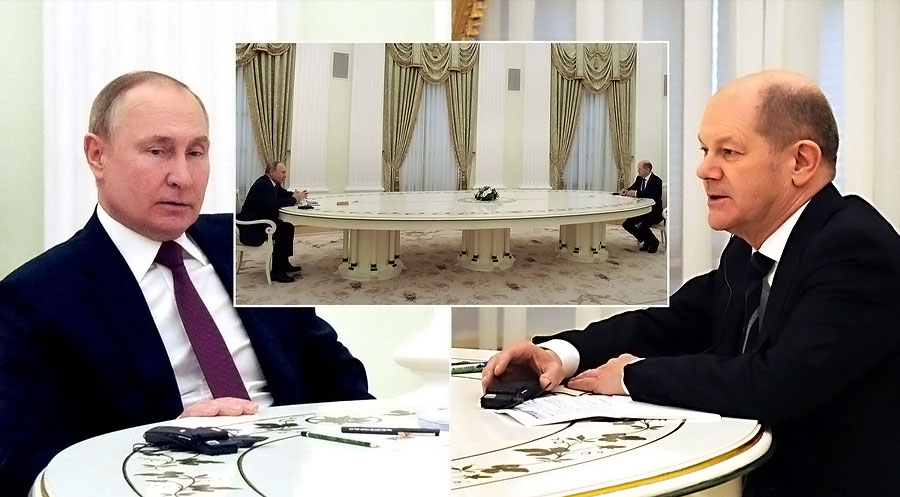 Putin Scholz table