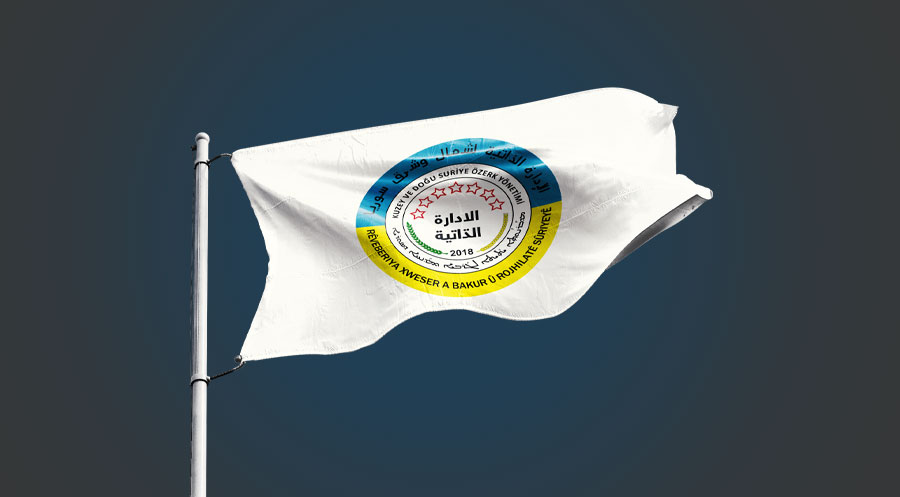 Rêveberya Xweser-flag-hsd-qsd-ypg-pkk-rojva-kurditan-syria-turkey