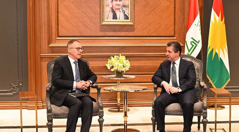 مەسروور بارزانی لگەل بالیۆزێ ئیتالیا ل ئیراقێ جڤیا 