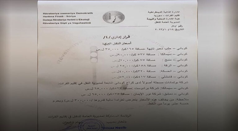 زێدەکرنا نرخێ ھاتنووچوونێ نەرازیبوونا وەلاتیێن کۆبانێ زێدە کر