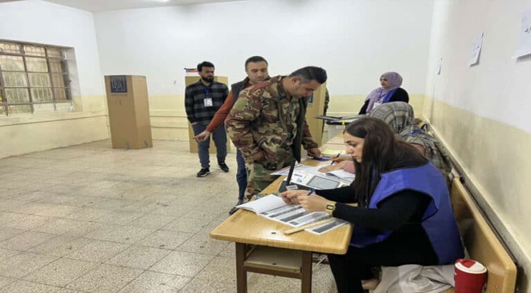 ل بەغدایێ ئێریش ل سەر ناڤەندەکا دەنگدانێ ھات کرن