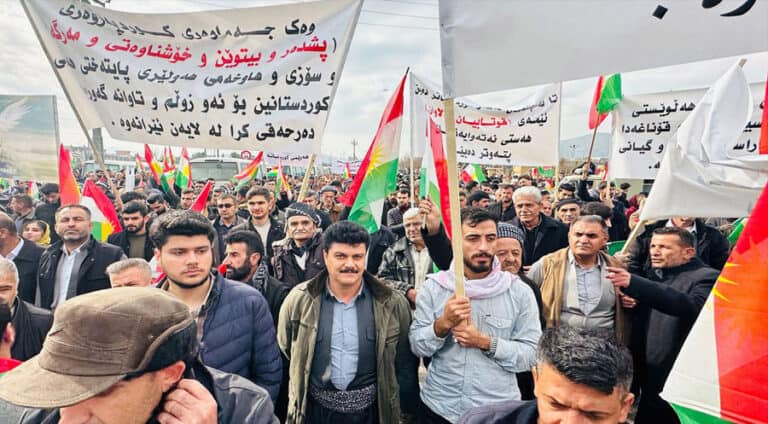 خوەپێشاندانێن گرسەیی یێن گەلێ باشوور ل دژی ئێریشێن ئیرانێ ل سەر ھەولێرێ ددۆمن