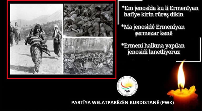 پارتیا وەلاتپارێزێن کوردستانێ: ئەم ژەنۆسیدا کو ل ئەرمەنییان ھاتییە کرن روورەش دکن!