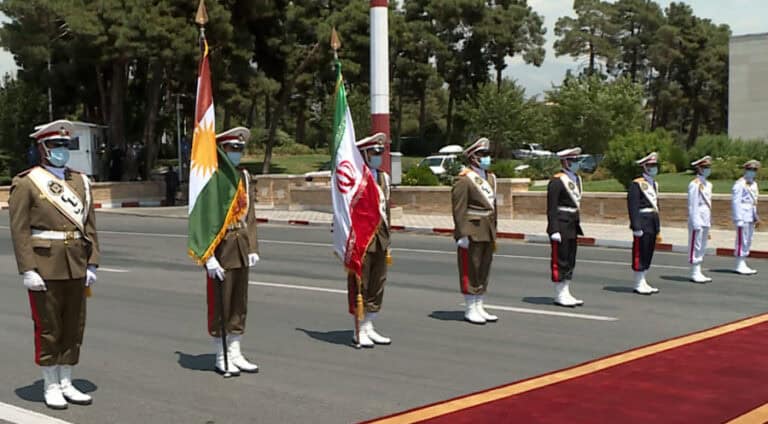 شاندەکا بلند یا ھەرێما کوردستانێ بەشداری بەھیا سەرۆککۆمارێ ئیرانێ یێ کۆچکری دبە