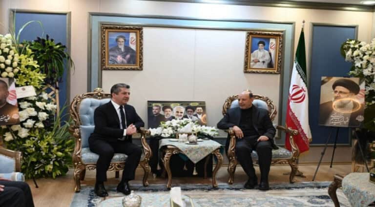 سەرۆکوەزیر مەسروور بارزانی تەڤلی بەھیا ئیبراھیم رەیسی و ھەڤالێن وی بوو