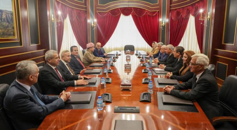 سەرۆک بارزانی پێشوازی ل شاندەکێ دەستەیا سەرۆکاتیا ئەنەکەسێ کر