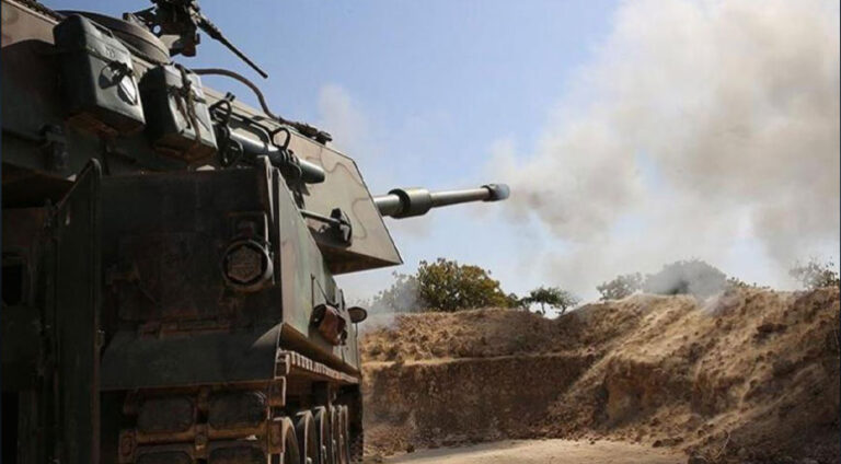 MINBIC - Tirkiyeyê topbaran kir 2 leşkerên Sûriyeyê hatin kuştin