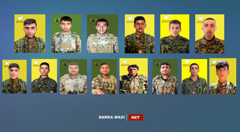 هەسەدێ ناسنامەیا 15 شەرڤانێن کو د شەرێ ل دژی گرووپێن چەکدار دە هاتنە کوشتن ئەشکەرە کر