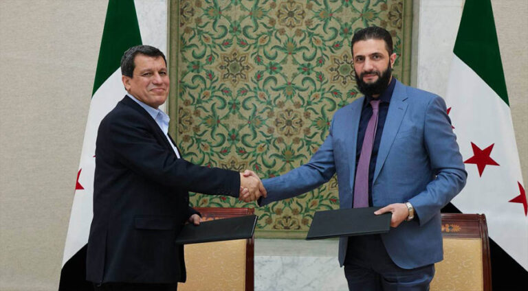 جڤینا مەزلووم عەبدی و ئەحمەد شەرع ب داوی بوو