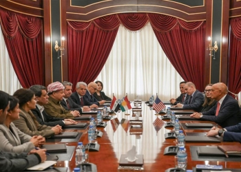 سەرۆک بارزانی مێڤانداریا تۆم باڕاک، مەزلووم عەبدی و محەمەد ئیسماعیل دکە