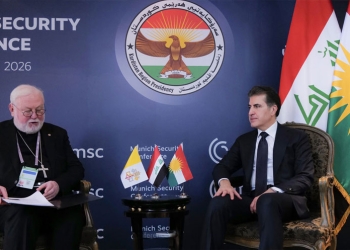 نێچیرڤان بارزانی و وەزیرێ دەرڤەیێ ڤاتیکانێ پێکڤەژیان و رەوشا پێکھاتەیان گۆتووبێژ دکن