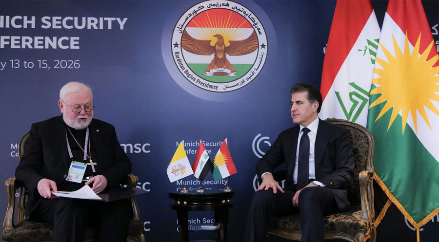 نێچیرڤان بارزانی و وەزیرێ دەرڤەیێ ڤاتیکانێ پێکڤەژیان و رەوشا پێکھاتەیان گۆتووبێژ دکن