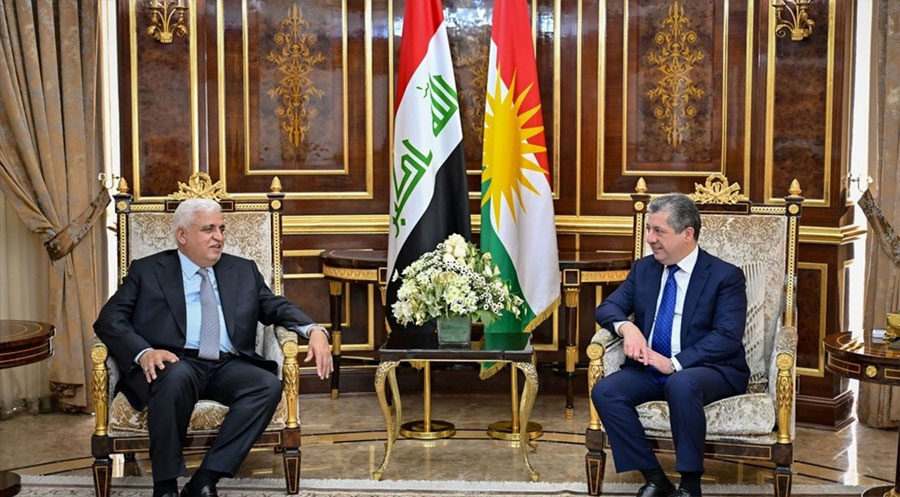 مەسروور بارزانی و فالح فەیاز ل سەر پێکانینا حکوومەتا نوویا ئیراقێ جڤیان