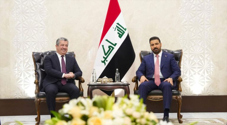 سەرۆکوەزیر مەسروور بارزانی و ھەڤتایێ خوەیێ ئیراقی عەلی زەیدی ل بەغدایێ جڤیان