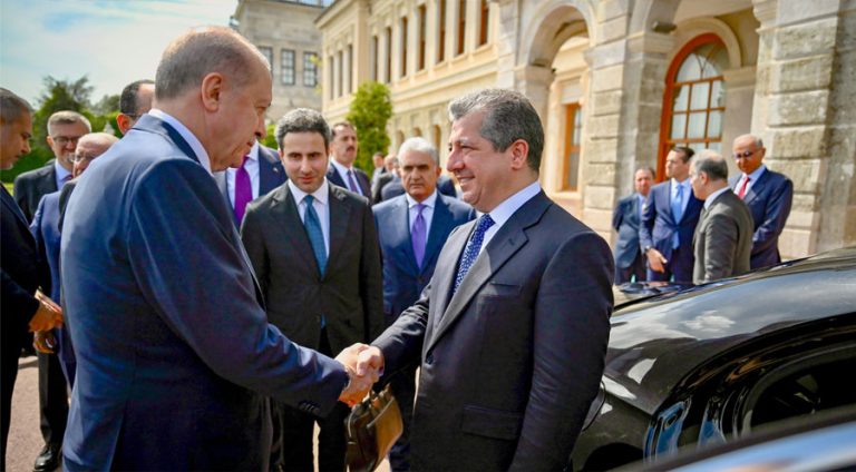 ناڤەرۆکا جڤینا مەسروور بارزانی و ئەردۆگان هات ئەشكەرە کرن