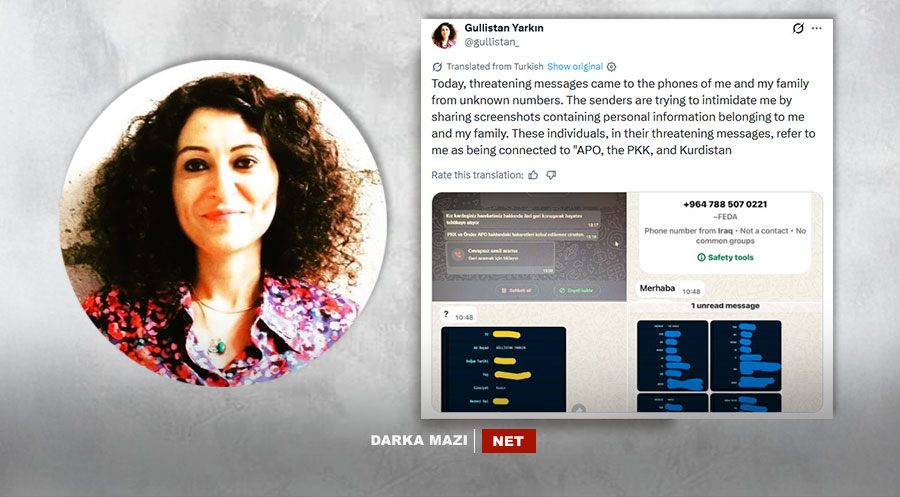 پەکەکێ گەف ل لێکۆلینەر گولستان یارکن و مالباتا وێ کرن