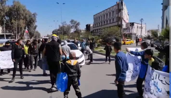 خۆپیشاندان لە کەرکووکی داگیرکراو