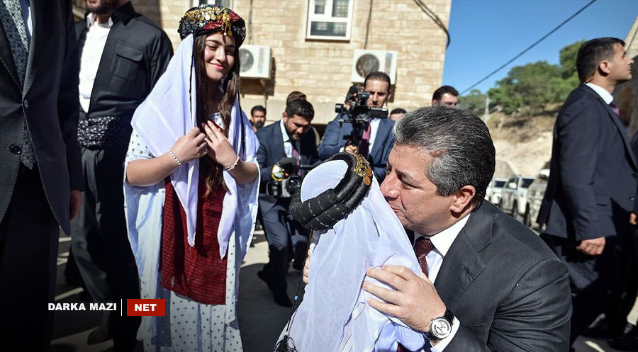 سەرۆکوەزیران، مەسروور بارزانی، هاوکاریی دارایی پێشکەشی ڕزگاربووانی دەستی داعش دەکات