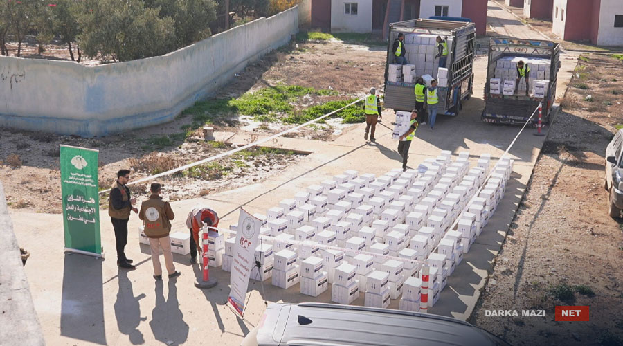 دەزگای خێرخوازیی بارزانی لە عەفرین هاوکاری دەگەیەنێتە 400 خێزانی گەڕاوە